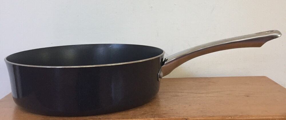 Farberware 3 qt Non-Stick Dark Blue Sparkle Stainless Handle Saucepan Frying Pan